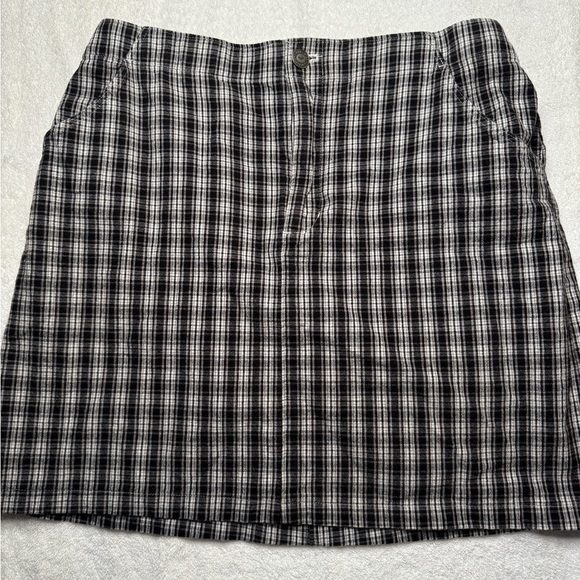 Hollister Dresses & Skirts - Hollister Plaid Ultra High Rise Jean Skirt